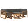 Ensemble de canapés d'extérieur 5 pcs Naturel et Anthracite 641326641326
