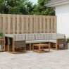 Ensemble de canapés d'extérieur 8 pcs Naturel et gris clair 641328641328