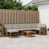 Ensemble de canapés d'extérieur 8 pcs Naturel et gris clair 641331641331