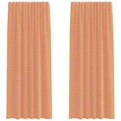 Rideaux en voile à œillets 2 pcs couleur terre cuite 641334641334
