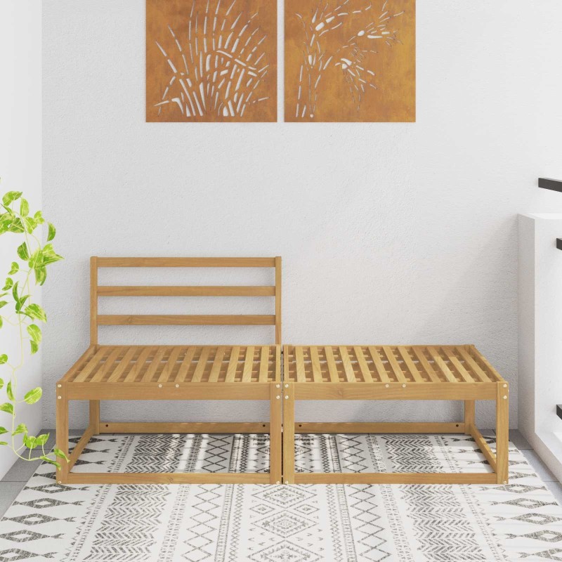 2 Pièce Pouf d'Extérieur Polyester Blanc 641338641338