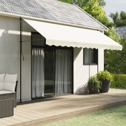 Tissu de remplacement de cantonnière d’auvent rayure crème 4 m 641343641343