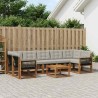Ensemble de canapés d'extérieur 8 pcs Naturel et gris clair 641346641346