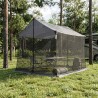 Tarp de camping avec murs en maille Gris et orange 641353641353