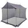 Tarp de camping avec murs en maille Gris et orange 641353641353