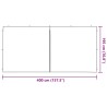 Mur de tente de fête 2 pcs Rouge 400 x 195 cm PE et acier 641356641356