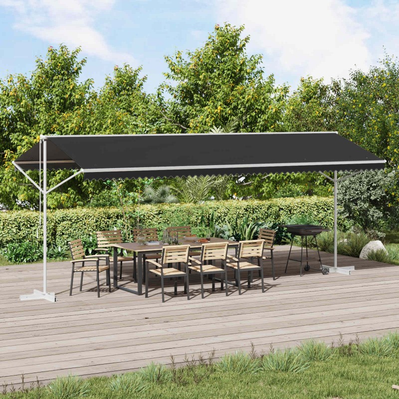 Auvent autoportant Anthracite 6 x 3 m Polyester 641357641357