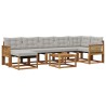 Ensemble de canapés d'extérieur 8 pcs Naturel et gris clair 641360641360