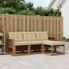Ensemble de canapés d'extérieur 4 pcs Naturel et Beige 641371641371