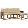Ensemble de canapés d'extérieur 4 pcs Naturel et Beige 641371641371