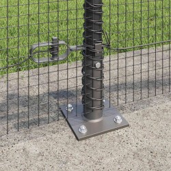 Clôture en fil soudé avec base en béton 25 x 0,4 m Gris Maille 641383641383