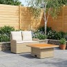 Canapé de jardin avec accoudoirs et table relevable 2 Pièce 641385641385