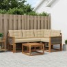 Ensemble de canapés d'extérieur 5 pcs Naturel et Beige 641393641393