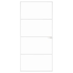 Porte d'intérieur Blanc 93x201,5 cm Trempé verre aluminium fin 641403641403