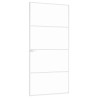 Porte d'intérieur Blanc 93x201,5 cm Trempé verre aluminium fin 641403641403