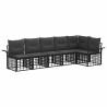 Ensemble de canapés d'extérieur 6 pcs Noir et Gris foncé 641405641405