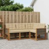 Ensemble de canapés d'extérieur 4 pcs Naturel et Beige 641406641406