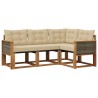 Ensemble de canapés d'extérieur 4 pcs Naturel et Beige 641406641406
