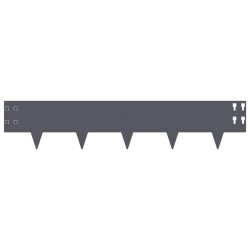 Bordure de Pelouse 30 pcs 100 x 20 cm Acier Anthracite 641408641408