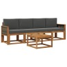 Ensemble de canapés d'extérieur 4 pcs Naturel et Anthracite 641412641412
