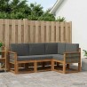 Ensemble de canapés d'extérieur 4 pcs Naturel et Anthracite 641416641416