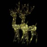 Décorations de Noël de renne Acrylique 2 pcs 128 cm Blanc chaud 641417641417