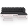 Salon de jardin 5 pcs avec coussins Bois de pin massif 641423641423