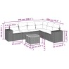 Salon de jardin avec coussins 7 pcs gris résine tressée 641427641427
