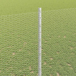 Clôture hexagonale avec poteau 25 x 1,4 m Acier galvanisé 641434641434