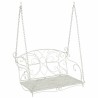 Banc Balançoire Acier 105,5 x 61 x 56 cm Blanc antique 641444641444