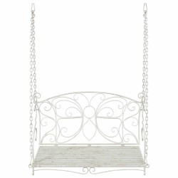 Banc Balançoire Acier 105,5 x 61 x 56 cm Blanc antique 641444641444