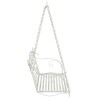 Banc Balançoire Acier 105,5 x 61 x 56 cm Blanc antique 641444641444