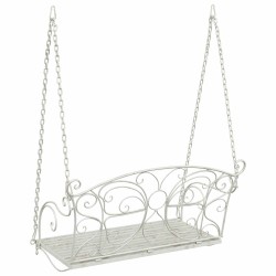 Banc Balançoire Acier 105,5 x 61 x 56 cm Blanc antique 641444641444
