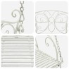 Banc Balançoire Acier 105,5 x 61 x 56 cm Blanc antique 641444641444