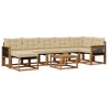 Ensemble de canapés d'extérieur 8 pcs Naturel et Beige 641451641451