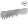 Bordure de Pelouse 10 pcs 103 x 25 cm métal Argenté 641454641454