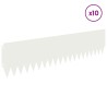 Bordure de Pelouse 10 pcs 103 x 25 cm Acier Blanc 641456641456