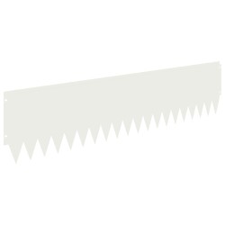 Bordure de Pelouse 10 pcs 103 x 25 cm Acier Blanc 641456641456