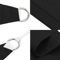 Voile de parasol tissu oxford triangulaire 5x5x5 m noir 641480641480