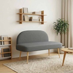 Banc rembourré avec dossier Gris foncé 110 x 60 x 76 cm 641484641484