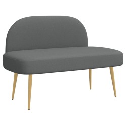 Banc rembourré avec dossier Gris foncé 110 x 60 x 76 cm 641484641484