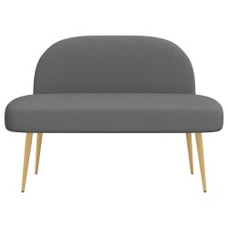 Banc rembourré avec dossier Gris foncé 110 x 60 x 76 cm 641484641484
