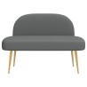 Banc rembourré avec dossier Gris foncé 110 x 60 x 76 cm 641484641484