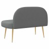 Banc rembourré avec dossier Gris foncé 110 x 60 x 76 cm 641484641484