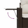 Salon de jardin 8 pcs avec coussins marron résine tressée 641493641493
