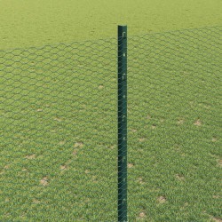 Clôture hexagonale avec poteau 25 x 1,6 m Vert Maille 641500641500