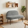 Banc rembourré avec dossier Gris foncé 110 x 60 x 76 cm Velours 641501641501