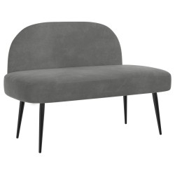 Banc rembourré avec dossier Gris foncé 110 x 60 x 76 cm Velours 641501641501