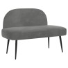 Banc rembourré avec dossier Gris foncé 110 x 60 x 76 cm Velours 641501641501