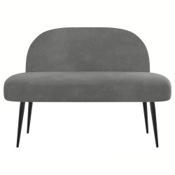 Banc rembourré avec dossier Gris foncé 110 x 60 x 76 cm Velours 641501641501